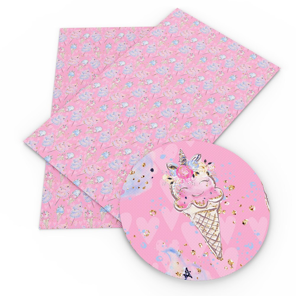 20*33Cm Regenboog Eenhoorn Snoep Faux Synthetisch Leer Lakens Voor Haar Boog Oorbellen Handtas Diy Decor Ambachten Vinyl: 1073628001