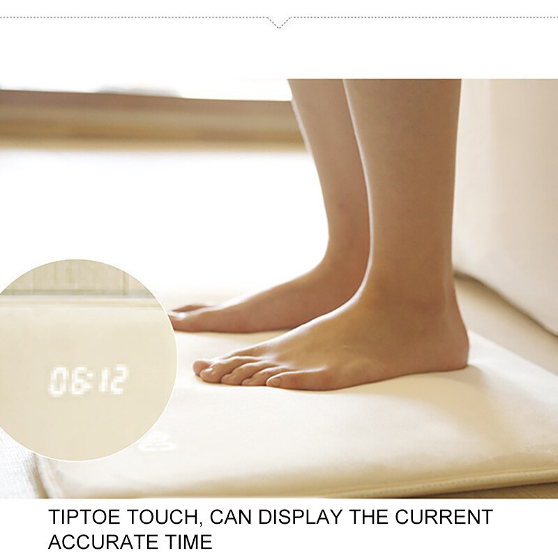 Tapis doux à haute luminosité, Tube numérique, réveil, écran numérique, intelligent, affichage numérique, sensible à la pression, pour la maison