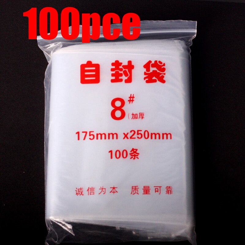 Plastikowa torba, szczelnie zamykana torebka, opakowanie strunowe, pe małe przezroczyste zagęszczane torby, plastikowa żywność zaplombowana konserwacja, worek robić pakowania, duża: 17.5x25cm