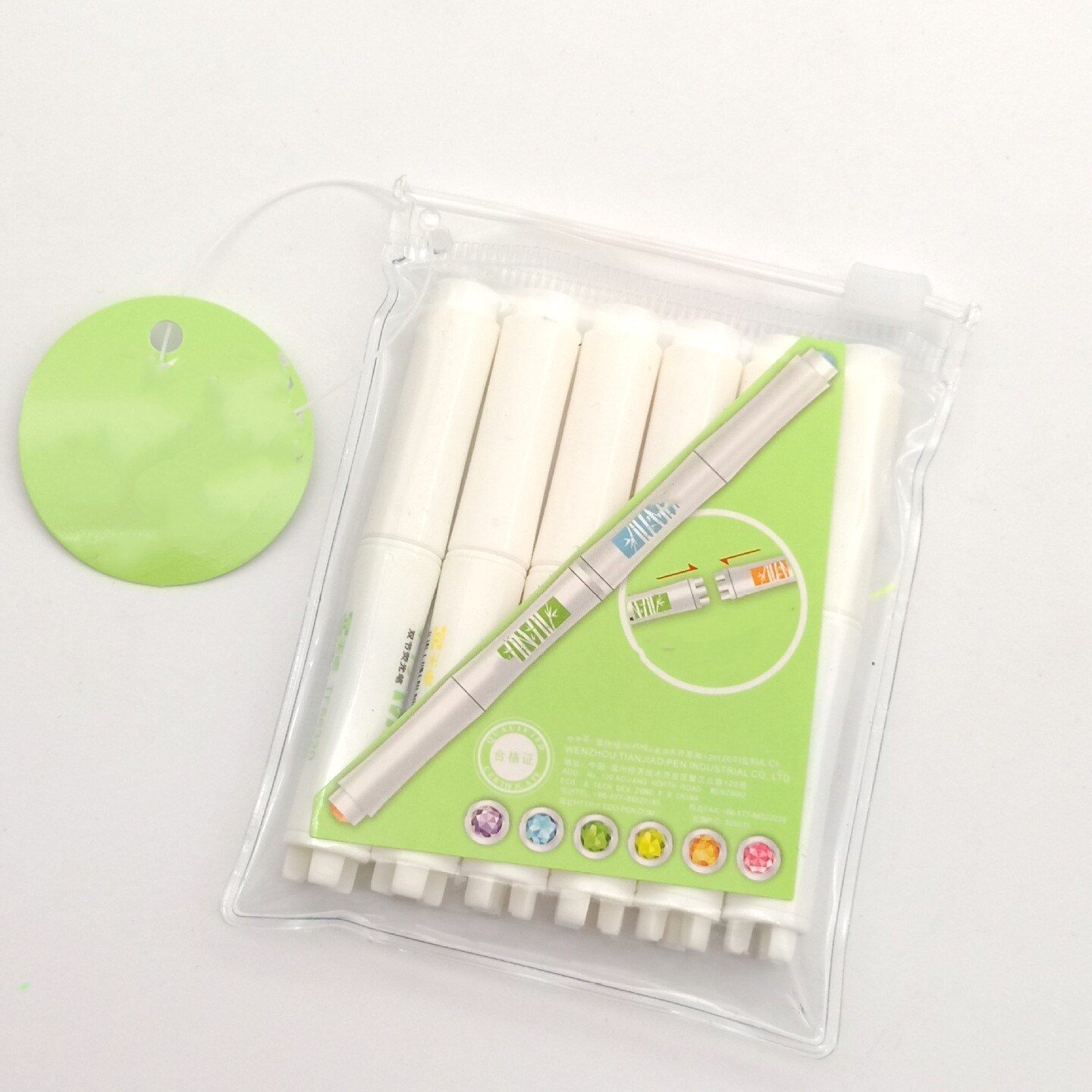 8 Stylos à Courbes Colorées TULAMORIY - Surligneurs Double Tête Avec 8 Formes Pour Prise De Notes