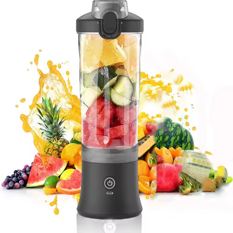Licuadora portátil, exprimidor eléctrico de 600ML, mezclador de frutas, 4000mAh, recargable por USB, Mini licuadora, exprimidor Personal colorido