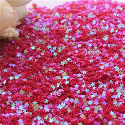 Pailetten 3mm Glitter Stars Sequins PVC Star Paillettes Sewing Craft DIY Scrapbooking Sequin Set Nail Art Confetti 10g: ab red