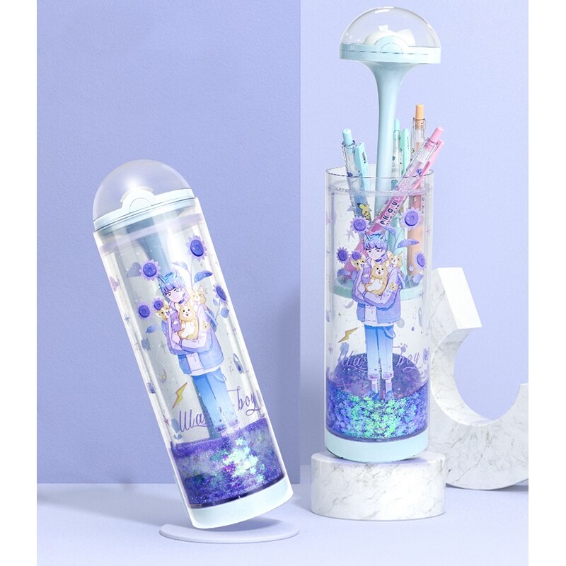 Nbx Transparante Etui Leuke Tumbler Estuche Escolar 360 Graden Pencilcase Scolaire Lifting Schoolbenodigdheden