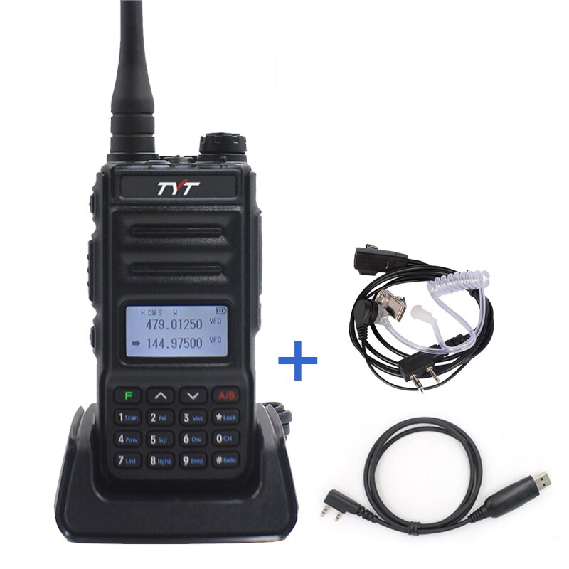 TYT TH-UV88 walkie-talkie dwuzakresowy VOX szyfrator radio FM 136-174MHz 400-480MHz 5W ręczny nadajnik-odbiornik: Add USB CCX ucho