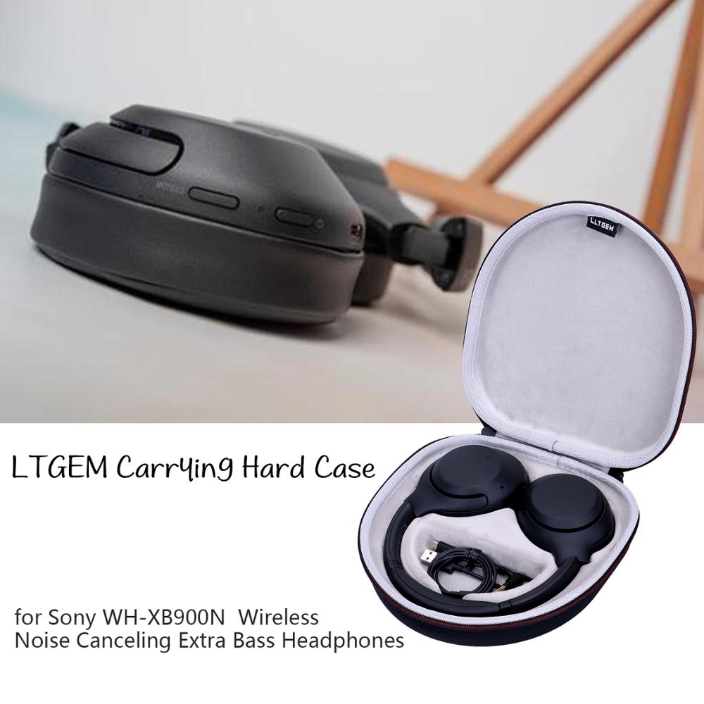 Ltgem Waterdichte Eva Hard Case Voor Sony WH-XB900N Draadloze Ruisonderdrukkende Extra Bass Hoofdtelefoon