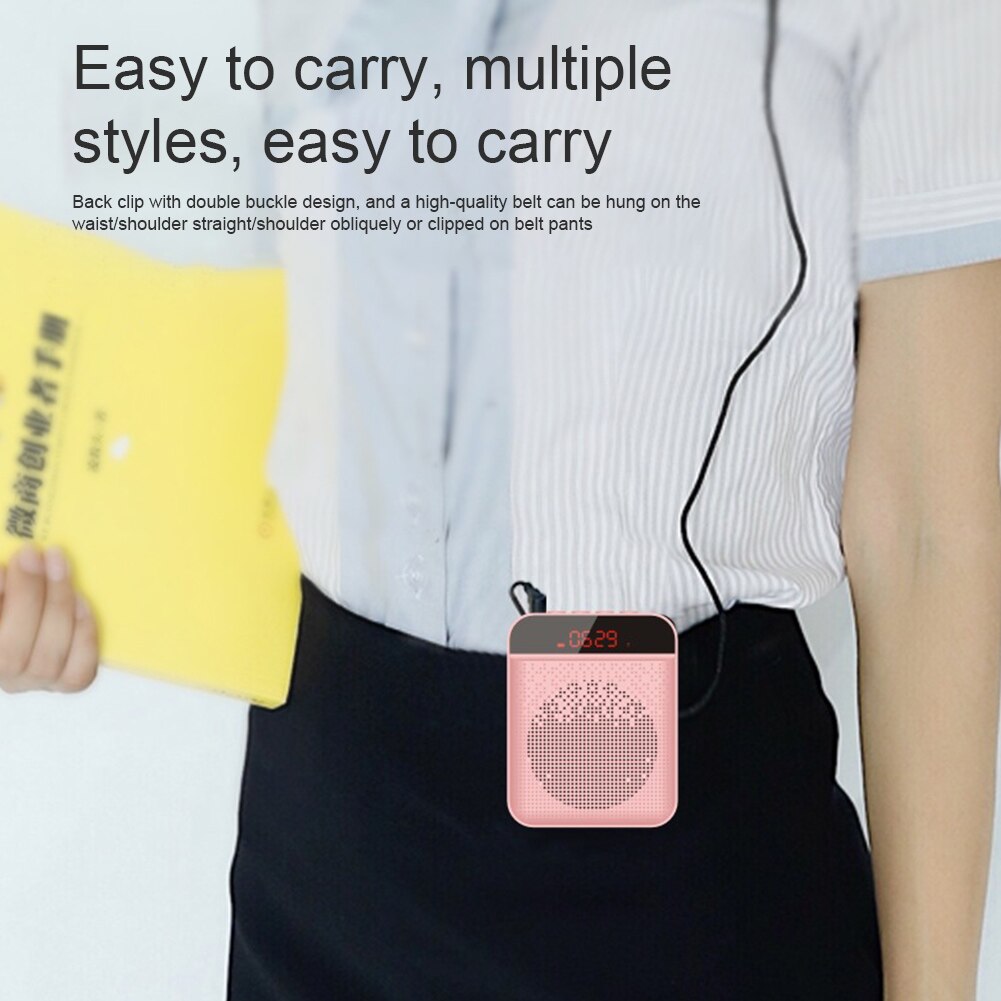 Travel Portable Bluetooth Voice Amplifier Classroom Personal Speaker Megaphone Wired For Teachers Party With Microphone Training