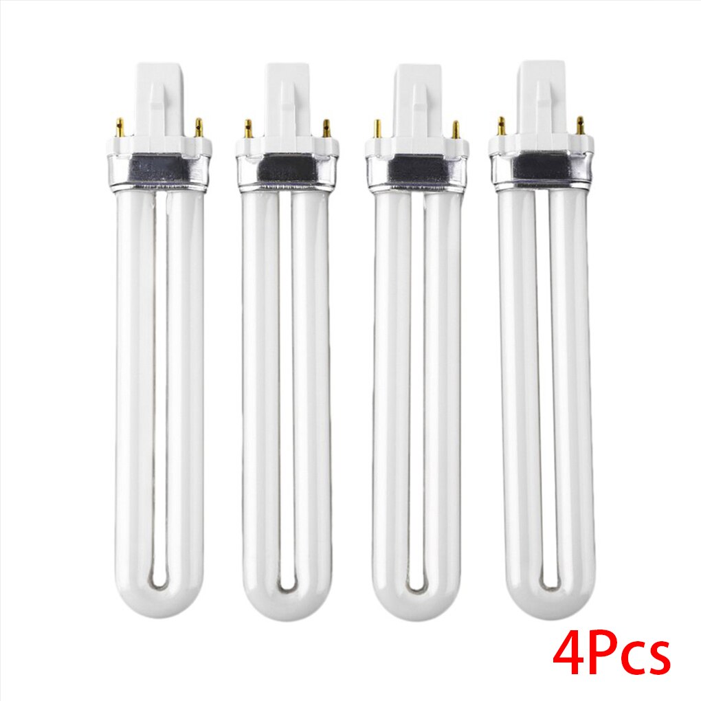 Tubo de lámpara UV de 9W, Bombilla de tubo de luz de repuesto para esmalte de Gel UV, lámpara de curado, luz secadora para arte de uñas DIY, , 4 Uds.: Default Title