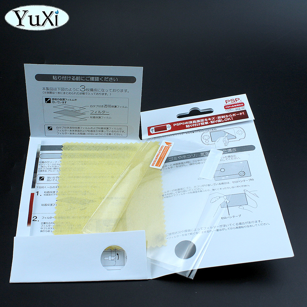 For PSP 3000 Transparent Hard Carry Cover Case Snap-in Crystal Shell With Hd Faceplate Screen Front Lens Clear Protective Film