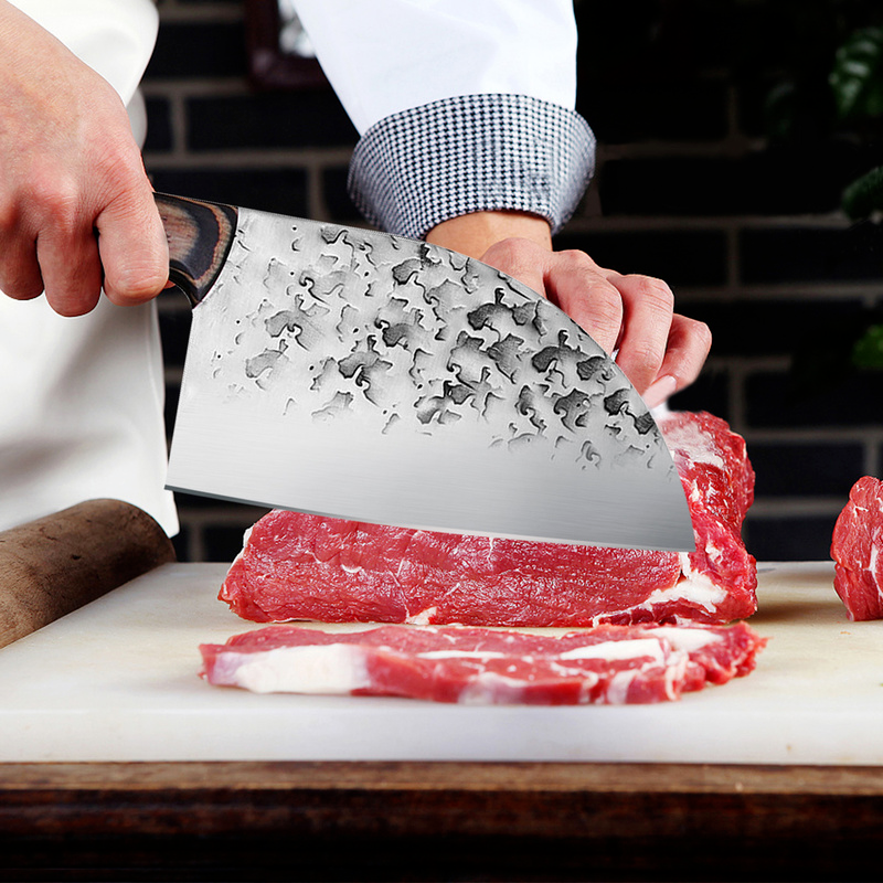 Neue 7.5 &quot;Geschmiedet Küchenmesser Edelstahl Serbisch Kochmesser Fleisch Gemüse Schneidemaschine Knochen Hacken Messer Metzger Spalter