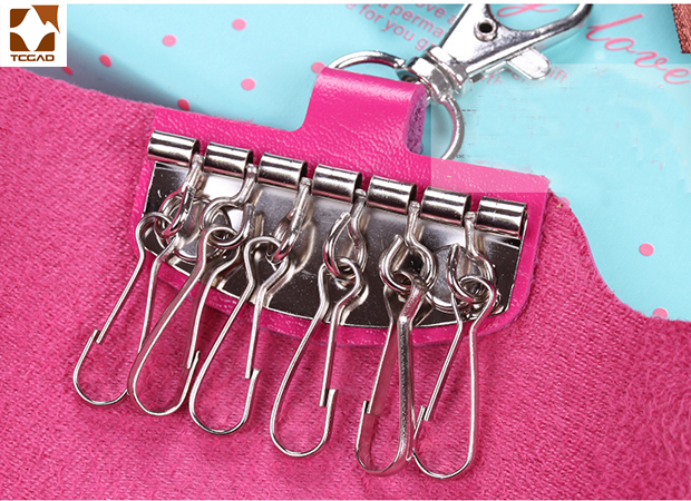 Tcgad hushållerska nyckelhållare bil nyckelring läder nyckelfodral plånbok funda para llaves omslag