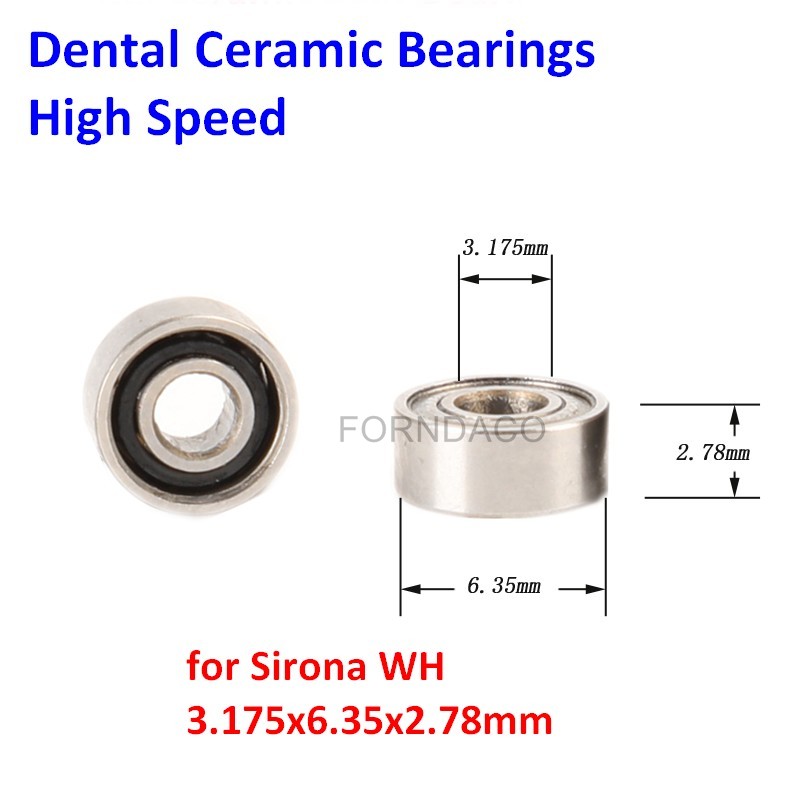10/5 Uds rodamientos dentales de alta velocidad para Sirona WH SR144TLZWN tamaño 3.175x6,35x2,78mm cartucho de turbina Rotor rodamiento bola de cerámica