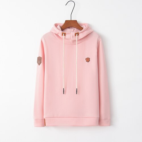 Sportwear frauen hoodies sweatshirts Tasche Patchwork Pullover Strappy Hoodie Oberbekleidung Pullover Jumper Sweatshirt Hoodies Tops: XXL / Rosa