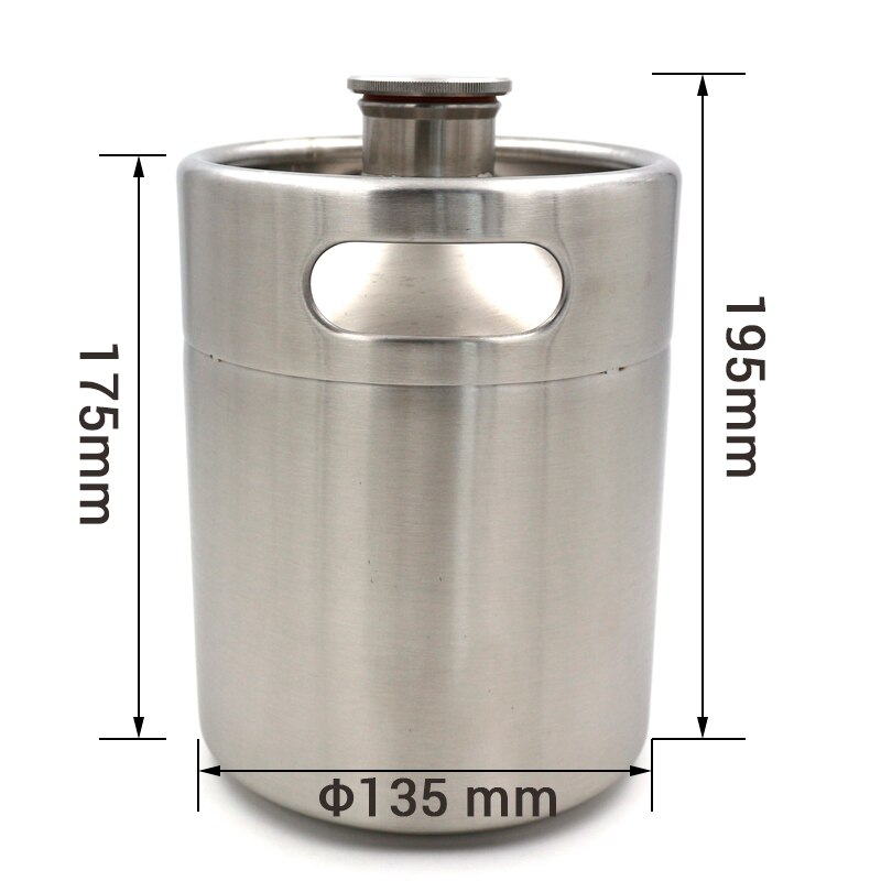 Mini fût de bière en acier inoxydable | 2/3.6/4/5L, cultivateur de bière Portable pressurisé, pour l'artisanat système de distributeur de bière, homecino