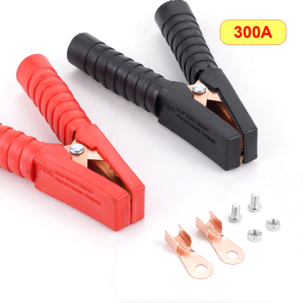 100A/200A/300A/500A Car Heavy Duty Alligator Clips Battery Clamps Test Lead Clip Pure Copper Connector Plug Power Crocodile Clip