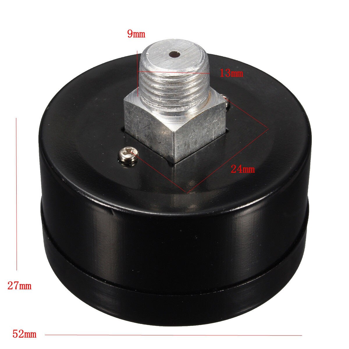 Bærbar måleur med dobbelt skala 1/4 " 1/8 " npt  -30hg/0ps vakuumtrykmåler manometer urskive display trykmåler