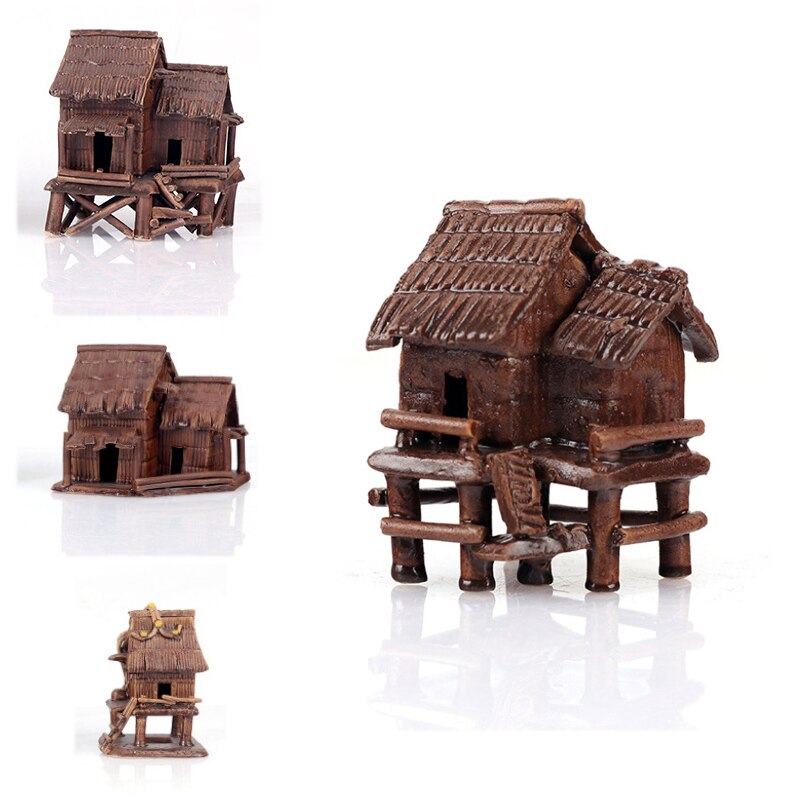 Aquarium Mini Keramik Panzer Haus Bungalow Ornamente Aquarium Fisch Panzer Decoornations Bonsai Landschaftsbau Dekor