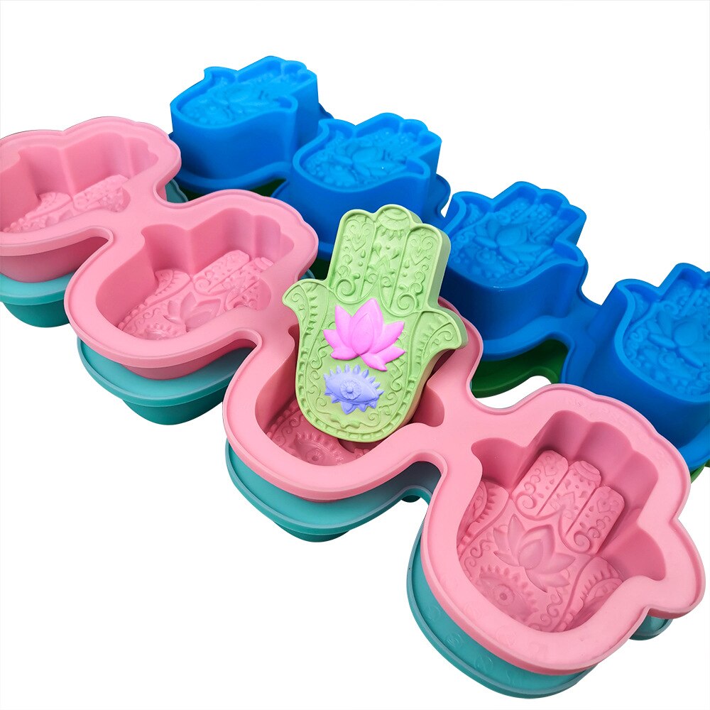 Lotus bergamot blomst håndlavet sæbe silikone form gør-det-selv hånd af fatima kageform lys krystal epoxy form kage dekoration