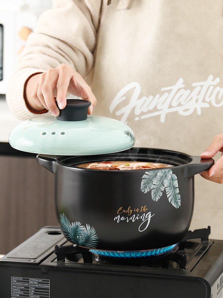 Ceramic casserole direct fired domestic soup health preserving pot cookware set pots and pans ceramic stew pot