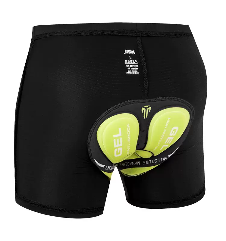 JEPOZRA pantalones cortos de ciclismo para hombre, Shorts de malla transpirable con almohadilla de Gel 5D, a prueba de golpes, para bicicleta de montaña: XL / Marfíl