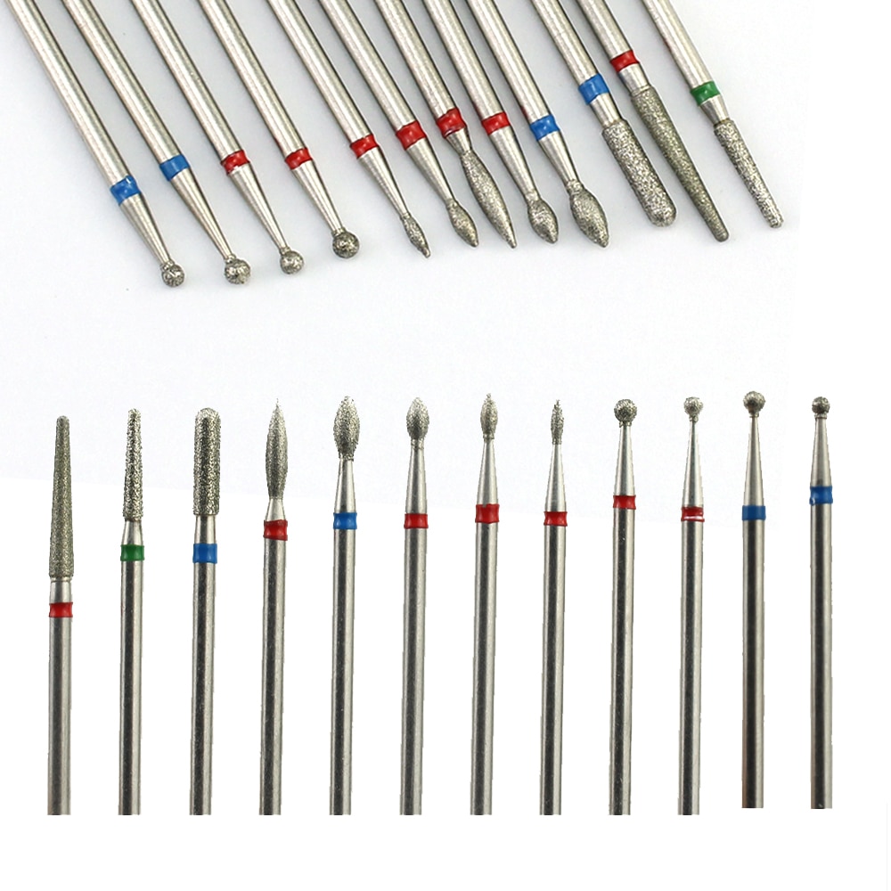 12 typer neglebor fræser bits elektriske manicure bor slibefiler nail art udstyr tilbehør