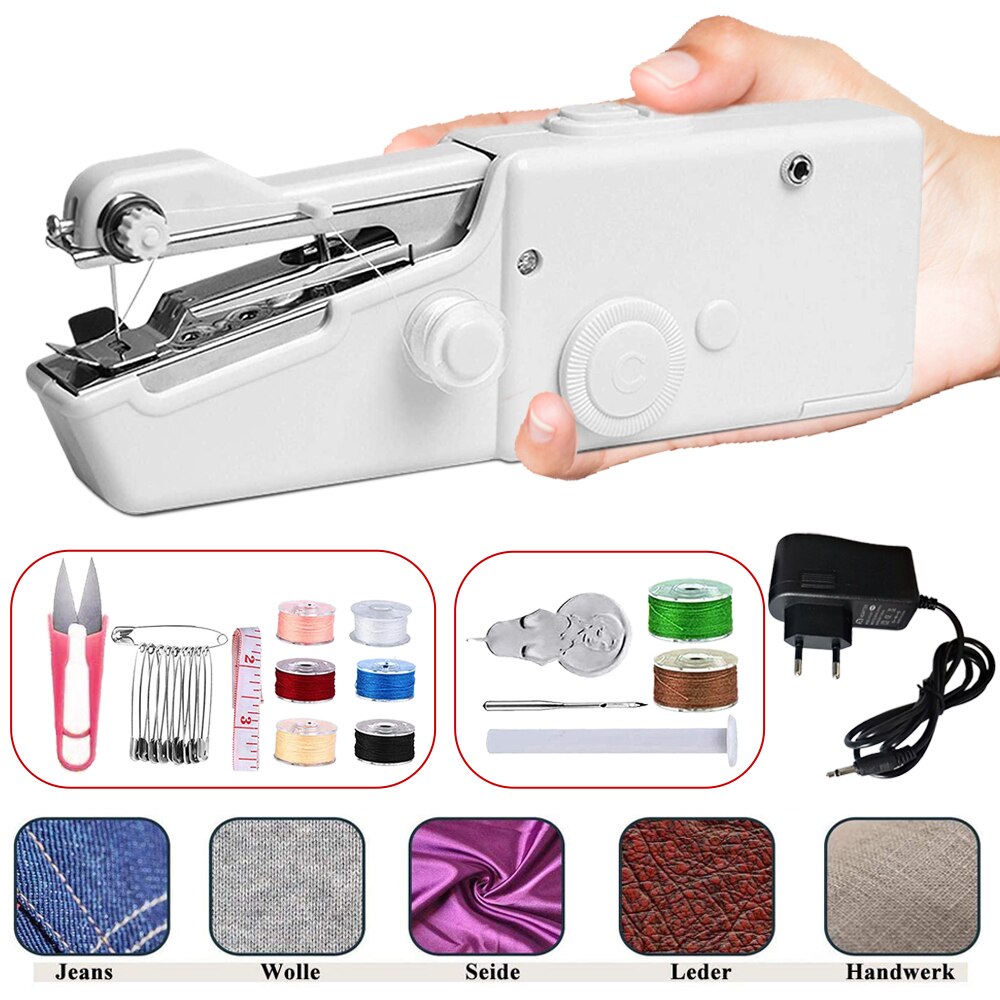 Mini Hand-held Electric Sewing Machine Multifunctional Household Pocket Semi-automatic Sewing Machine Manual Handy Stitch