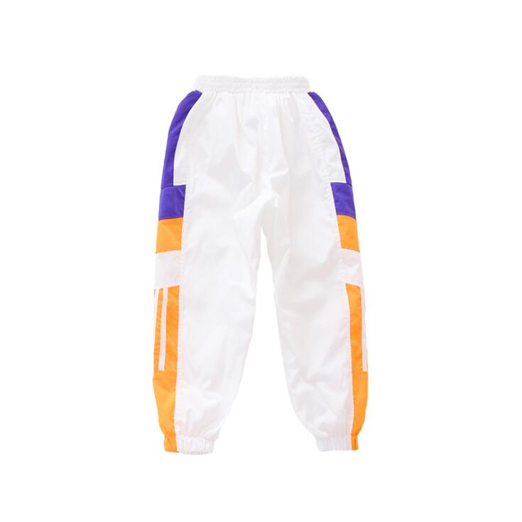 Enfants salle de bal Jazz danse Costumes veste ample pantalon hip-hop vêtements garçons danse moderne scène vêtements Concert rue tenues: WHITE / 100cm-110cm