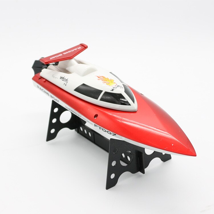 Hiinst feilun  ft007 2.4g fjernbetjeningsbåde elektrisk båd agn køling højhastigheds racing plast rød gul rc fiskerbåd  z3: Rød