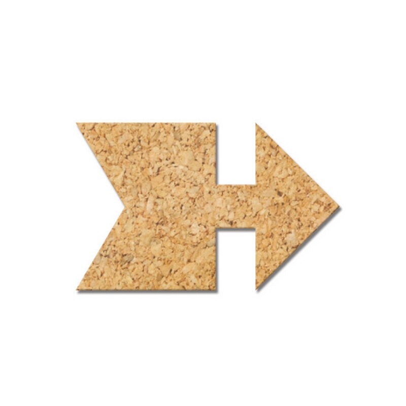 5pcs/set Big Arrows Sharp Cork Wood Message Board Phellem Cork Wooden Bulletin Board Single Soft Wood Wall Board with Sticker