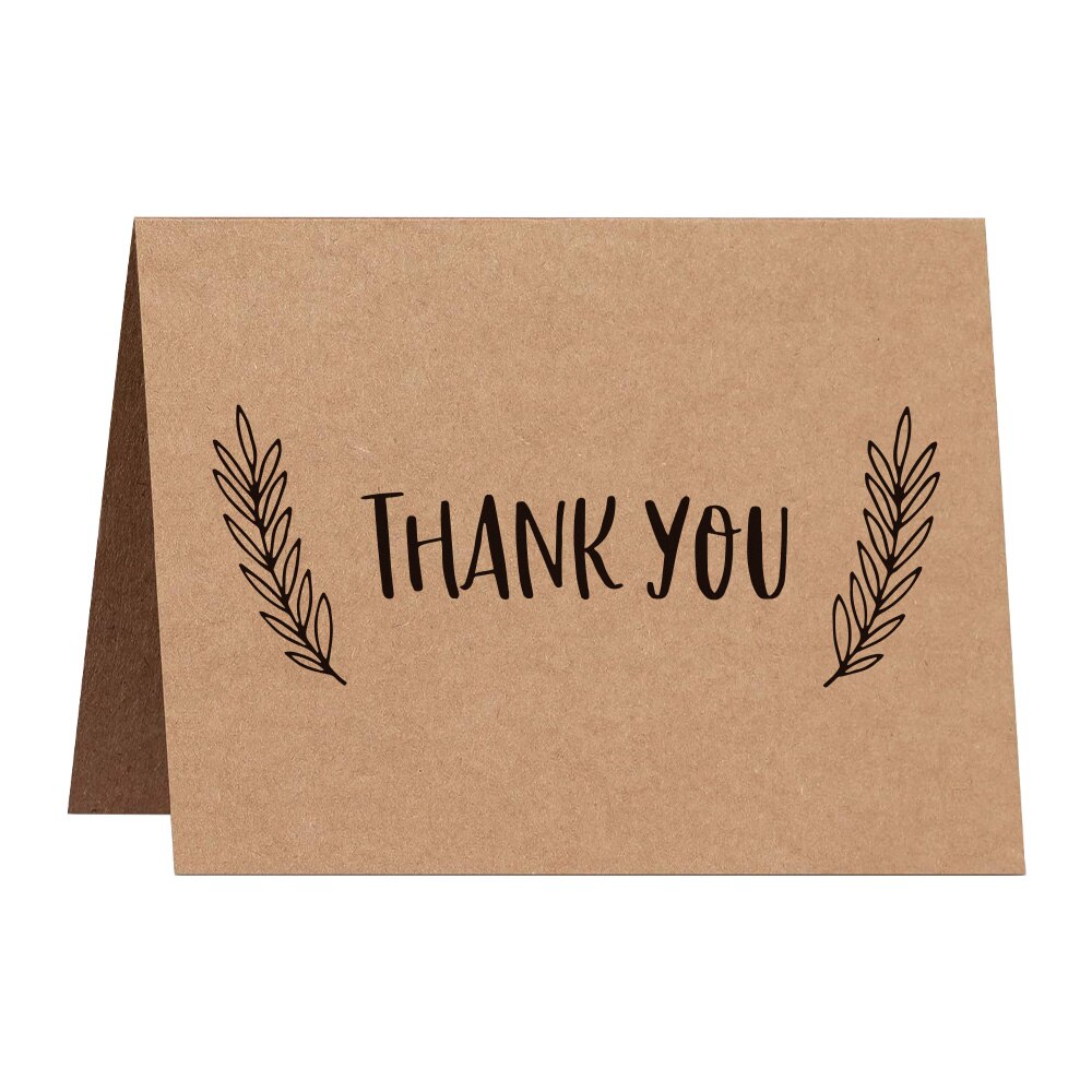 10Pcs Kraft Paper Thank You Card Large 4x6'' Business Note Cards Perfect For Graduation Baby Shower Wedding Greeting Cards: A1