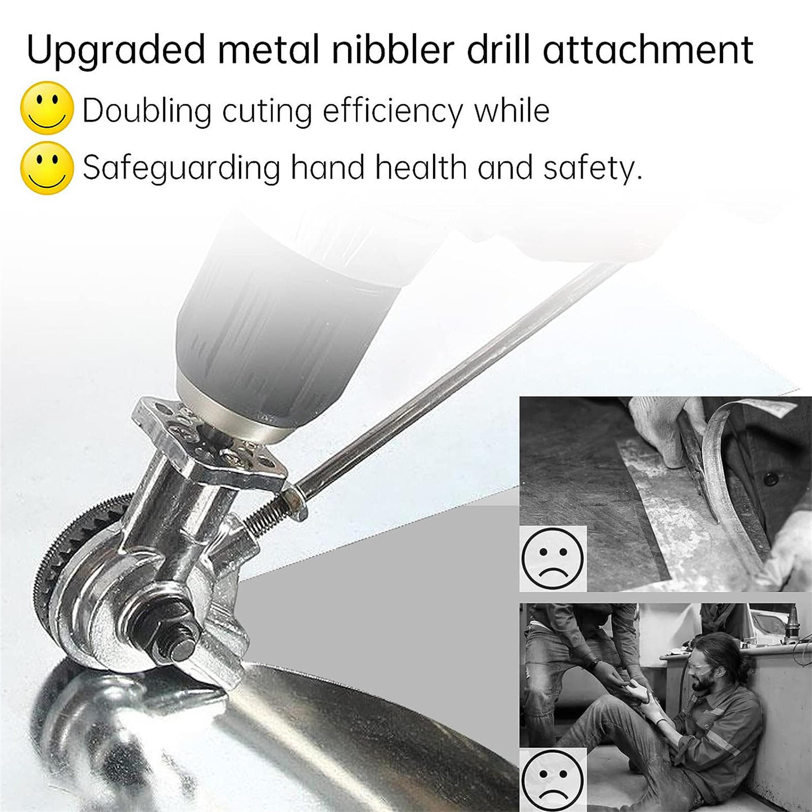 Universal Electric Drill Plate Cutter Metal Sheet Cutter Tool Free Cutting Tool Retrofit Shears Metal Punch Scissors With Handle