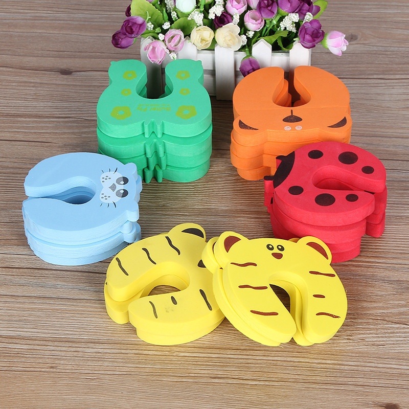 5Pcs/Lot Baby Safety Cute Animal Security Card Door Stopper Baby Newborn Care Child Lock