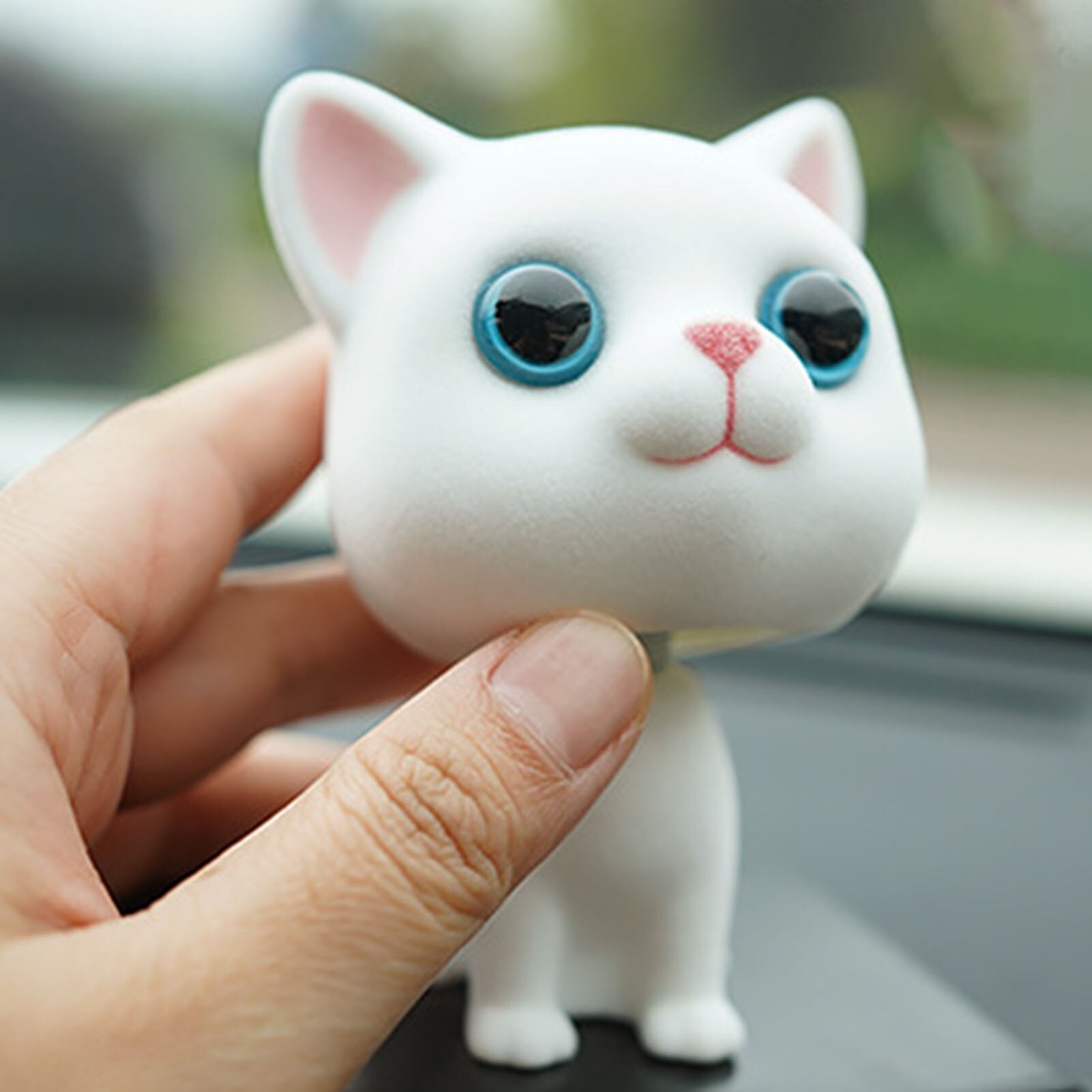 Support de téléphone portable en forme de chat mignon secouant la tête, décoration d'intérieur de voiture, décoration de bureau