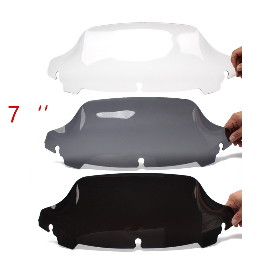 Pare-brise Harley Touring Electra Street Glide FLHX FLHT 14-16 | 4.5 "/7"/10.5 "noir/fumée/transparent Wave, pare-brise