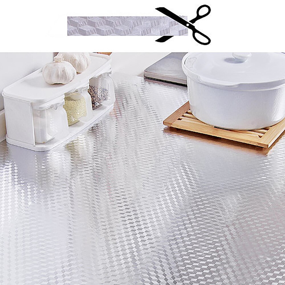 2/3 mroll kök oljebeständiga vattentäta klistermärken aluminiumfolie köksspis skåp självhäftande väggfolie klistermärke diy tapet