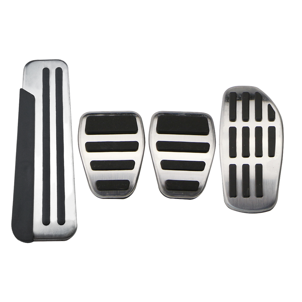 KIQI-pedales de coche para Nissan Qashqai J11, piezas de repuesto, Pedal de freno de combustible de Gas, cubiertas de pedales de descanso, -: MT With Rest
