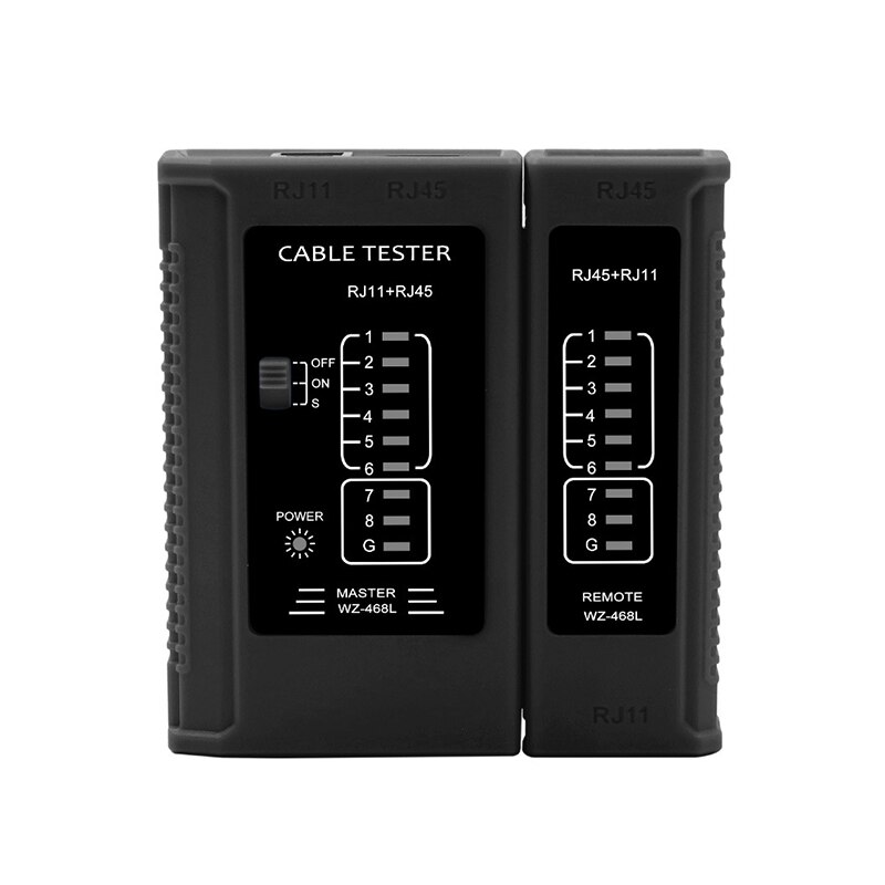 Netwerk Line Tester Netwerk Kabel Tester Multifunctionele Tester Telefoon Kabel Lijn Checker-1 Set Van RJ45 / RJ11: black
