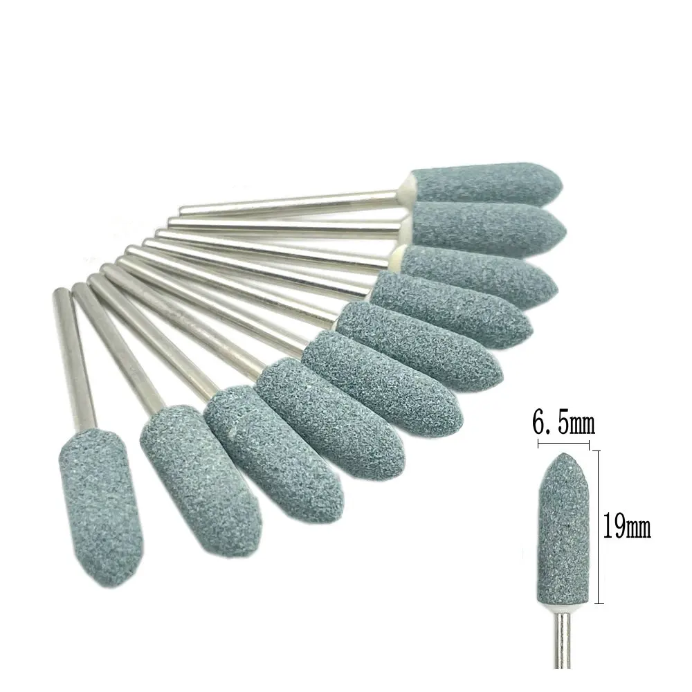 10pcs/set Dental Stone Grinder Polisher Burs 2.35mm Shank For Contouring Shaping Porcelain Dental Rotary Stone Polisher