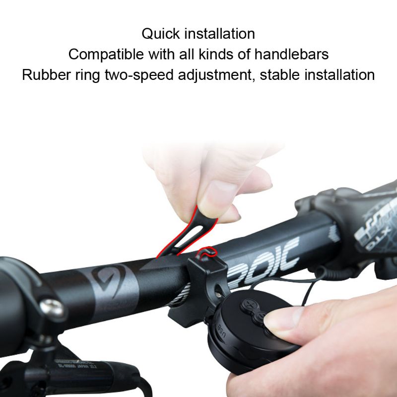 Fietsbel 100dB Fietsen Elektrische Fiets Hoorn Bell USB Oplaadbare IP65 Fietsen