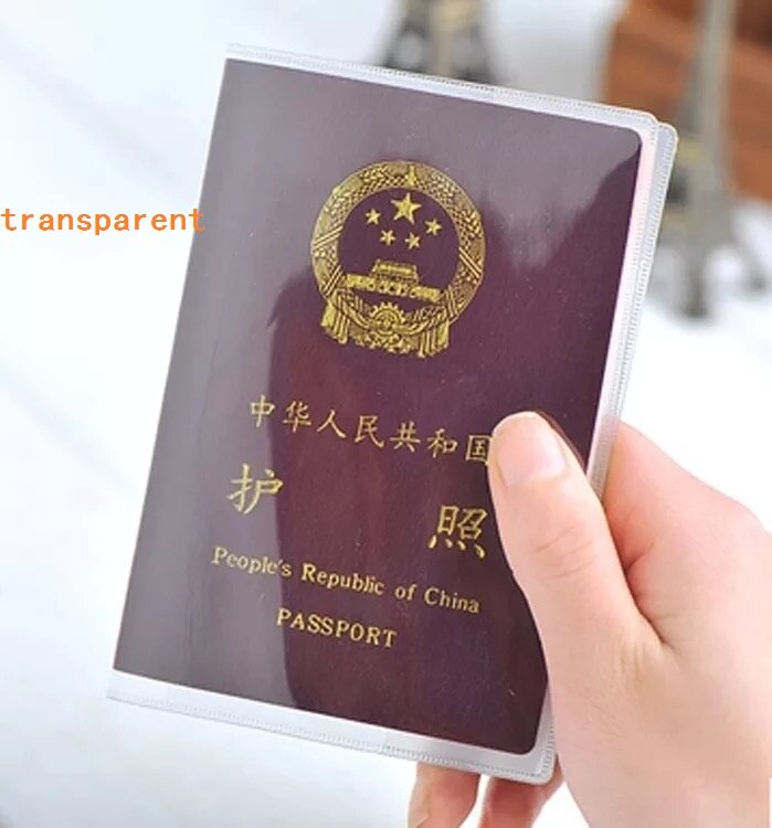 Reizen Paspoort Cover Waterdicht Vuil Transparante Frosted Id Card Houders Vrouwen Mannen Mode Visitekaartje Paspoort Case Purse: transparent