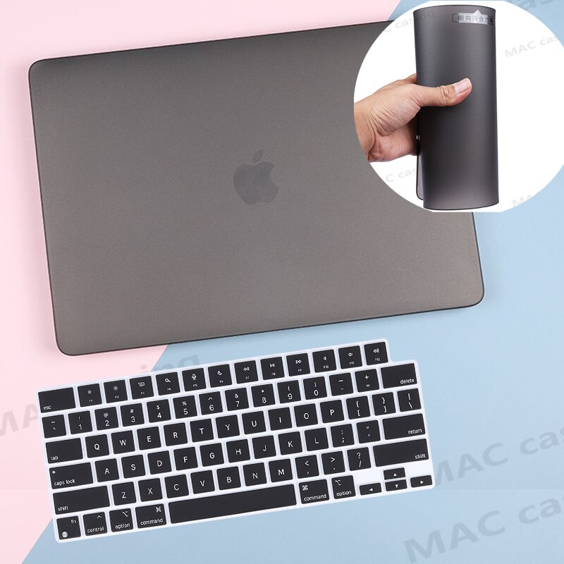 Soft TPU Silicone Case For MacBook Pro 14 inch M1 Pro/max A2442 Air Pro 13 A2337 A2338 M1 A2179&amp; keyboard cover: Soft TPU Gray / A2289 A2251 A2338
