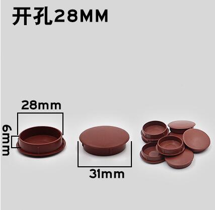50pcs! 5-40mm round hole cover Plastic furniture decoration pressure cap stopper cupboard cabinet screw hole dust plug Hardware: 28mm
