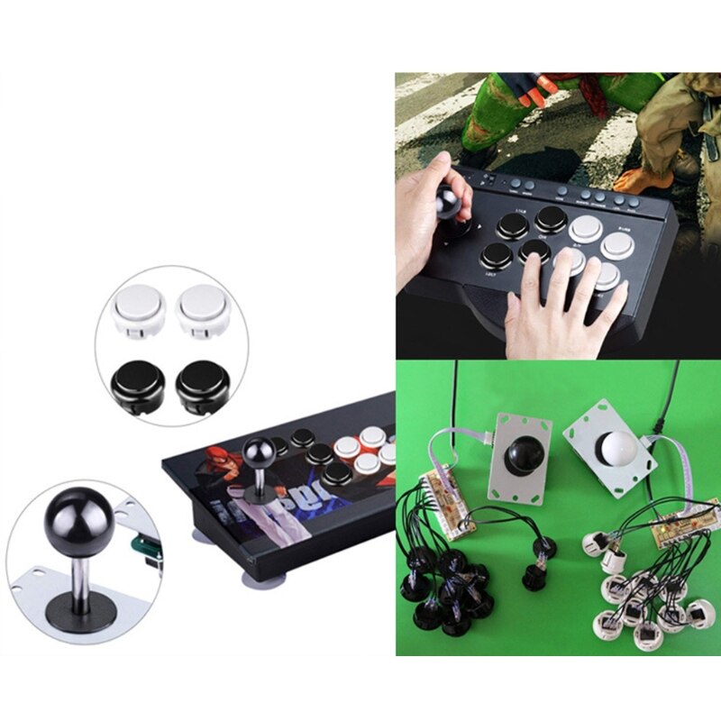 Arcade Joystick Diy Kit Nul Vertraging Usb Encoder Om Pc PS3 Sanwa Push Knoppen