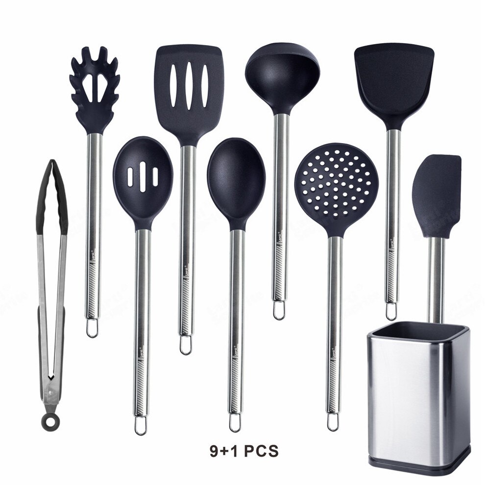 Silikon Küche Utensil einstellen nicht Stock geschirr Spatel Schaufel Löffel Dreher Kochen Werkzeug Wärme Beständig Cookwear Zubehör
