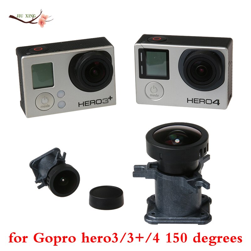 Objectif grand Angle de 150 degrés pour Gopro Hero 4 3 3 +, caméra d&#39;action en argent noir 12mp, support d&#39;objectif de remplacement pour Go Pro, accessoire