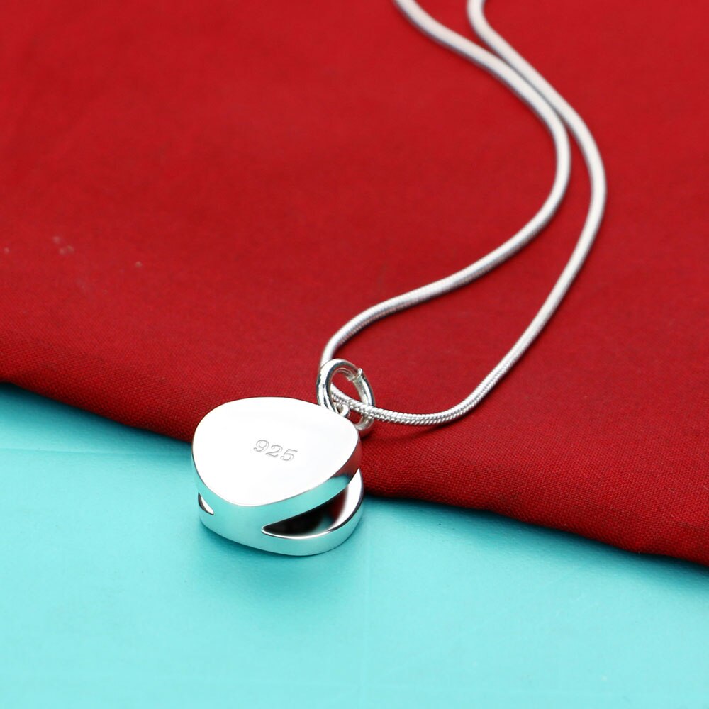 Verkauft werden 100% 925 halsketten aus sterlingsilber mit schlichtem geometrischem runden anhänger, choker und 20 cm langer schlangenkette, damenschmuck