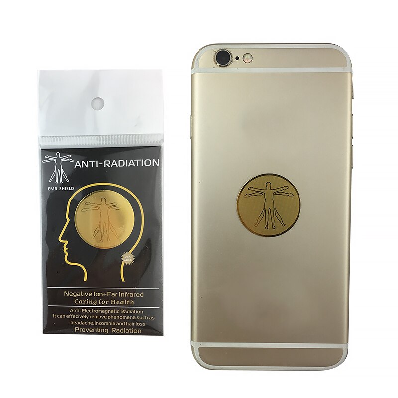 Radiation Reduction 24K Golden Anti-Radiation Protector Round EMF Protecor Cell Phone Sticker EMR Blocker Slim