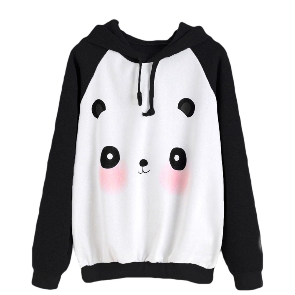 Nueva Universidad viento mujeres sudaderas deporte dibujos animados Panda sudaderas impreso Skateboard Harajuku chándales Mujer