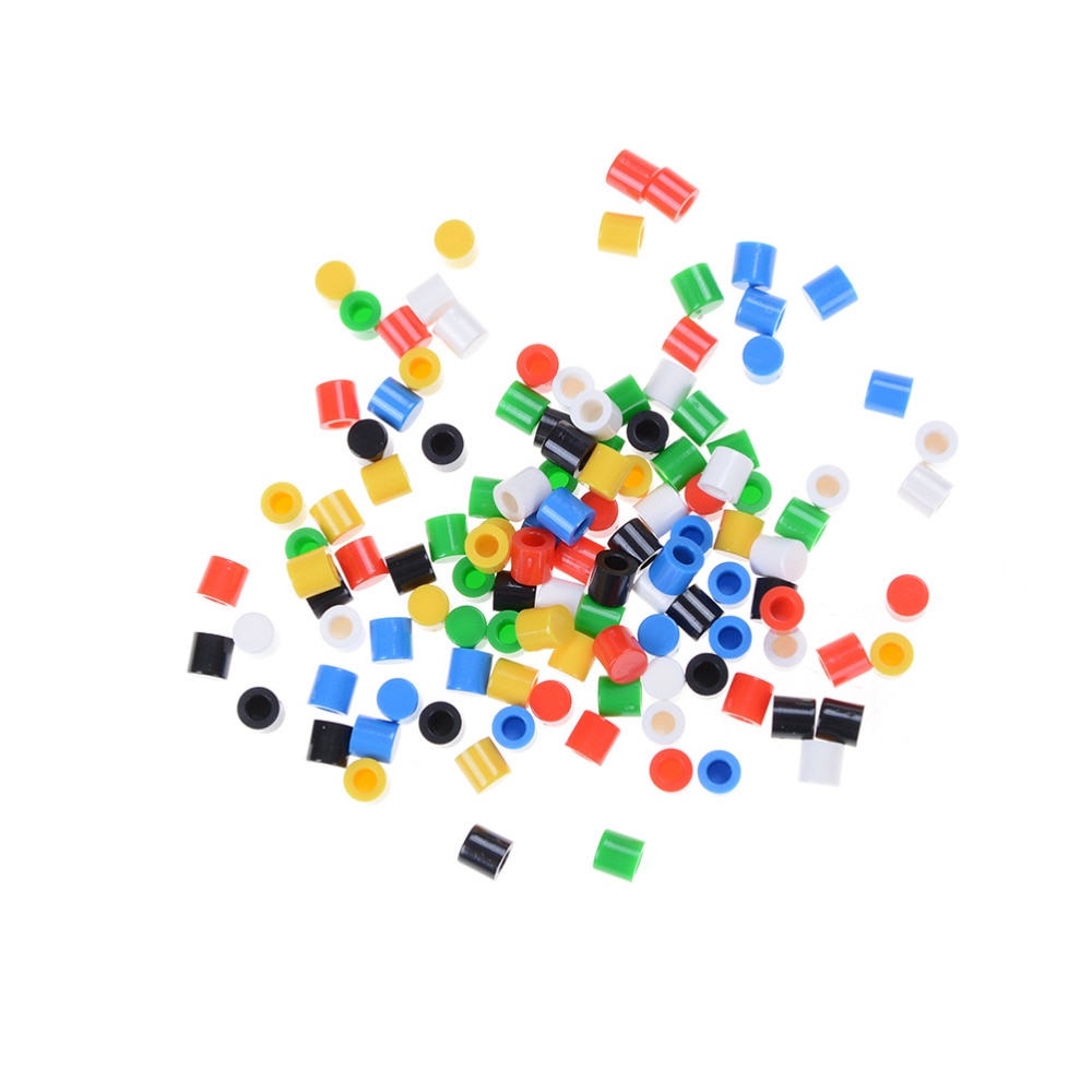 20 Stks/partij Plastic Cap Hoed Kits Voor 6*6Mm Tactile Drukknop Deksel Deksel Willekeurige Kleur