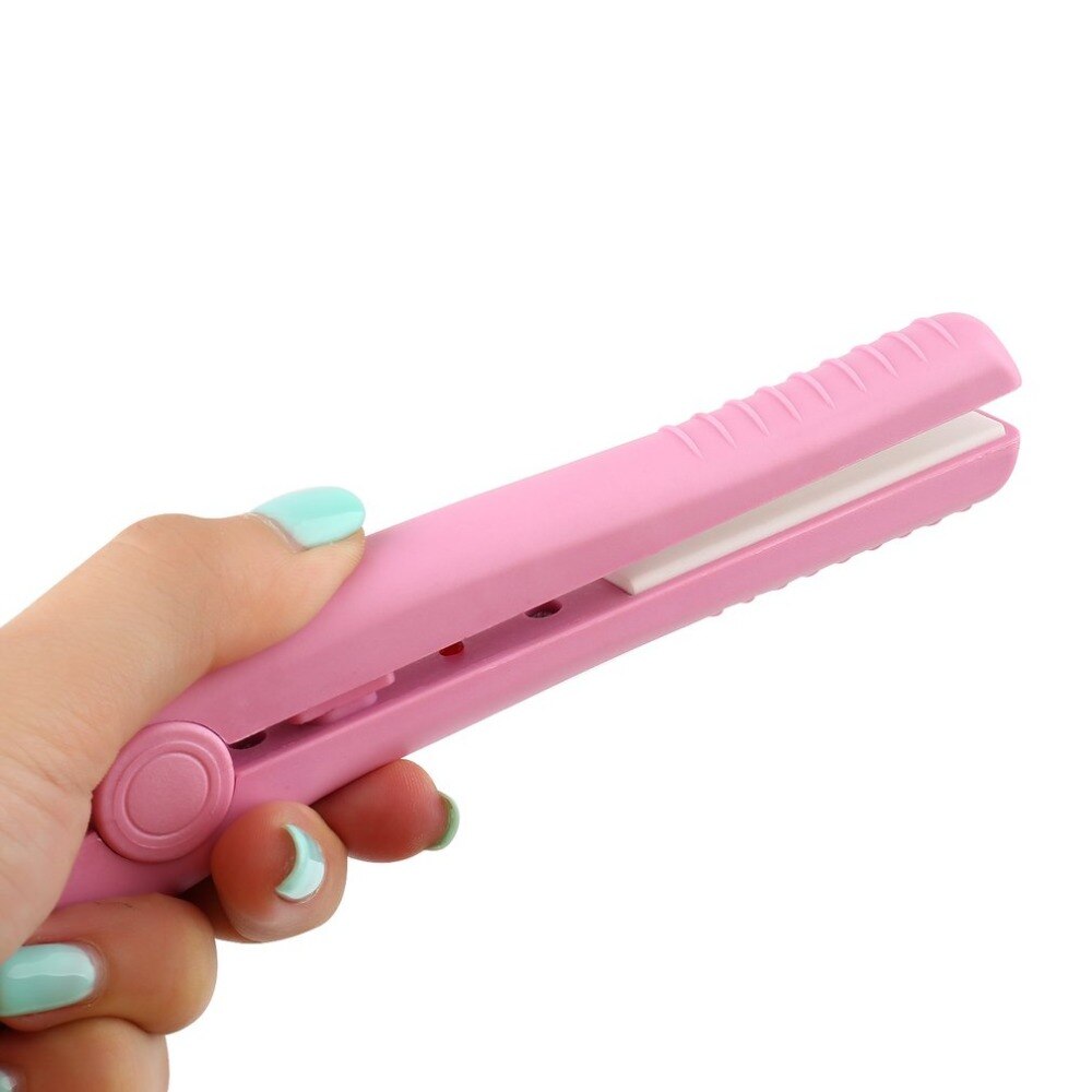 Mini Portable Electric Splint Flat Iron Ceramic Hair Curler & Straightener Hair Perming Hair Styling Appliance Hair Crimper
