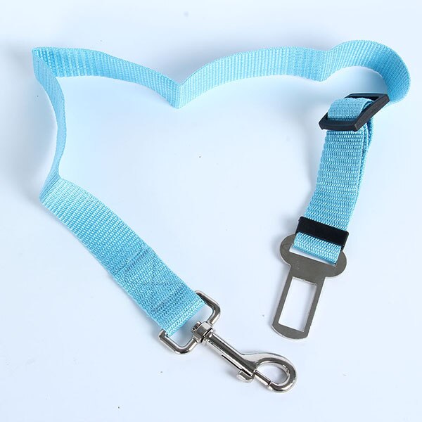 ♕S Hond Huisdieren Autostoeltje Harnas Terughoudendheid Lead Verstelbare Reizen Clip Supplies Huisdieren: Blue